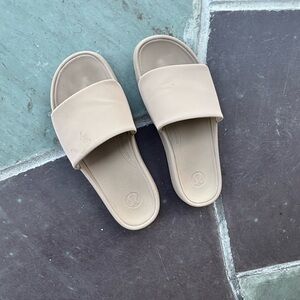 lululemon athletica Women's Tan Slide Sandals